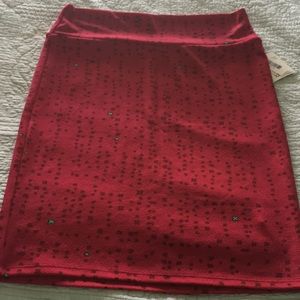 LuLaRoe Cassie pencil skirt NWT cranberry XL